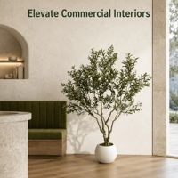 250cm Künstlicher Olivenbaum Dekorative Plastikpflanze Plantas Artificiales für Hotel-Lobby Restaurant Kommerzielle Inneneinrichtung