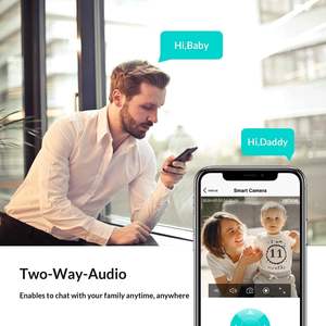 كاميرا أمان منزلية CCTV للحياة الذكية في الأماكن المغلقة ، إنذار بالرؤية الليلية PTZ CMOS ، G <span class=keywords><strong>5G</strong></span> WiFi Tuya بالتحكم للطفل - Product Image 3
