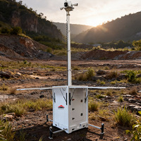 Torre de Seguridad para Obras de Construcción con Panel Solar Monocristalino de 4*350W, Mástil de 6m, Inversor de 1000W y Diseño Impermeable