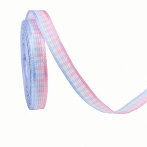Ruban en polyester doré personnalisé de 1/1,6 cm de large et de 10 yards de long, idéal pour la décoration de fête de révélation du sexe de bébé (fille) - Product Image 6