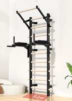 Barre de traction en bois murale de haute qualité et échelle suédoise pour la gymnastique et l'entraînement physique à domicile
