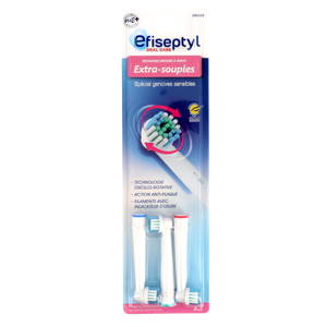 3 recharges de brosses électriques, têtes de brosse à dents électriques pour dents sensibles, têtes de brosse extra douces, têtes de brosse pour soins des gencives - Product Image 1