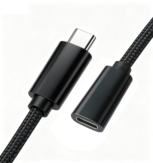 USB C Extension Cable 0.5M 1M USB4 Version2 Type-C to Type C 80Gbps Full Function 240W PD3.1 USB4 V2
