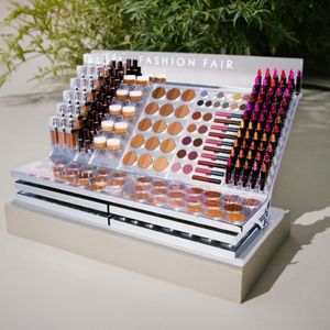 Soporte de exhibición de maquillaje acrílico mueble diseño mostrador tienda cosmética minorista personalizado fábrica Vietnam - Product Image 4