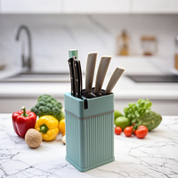 Vente chaude polyvalent Style moderne en plastique porte-couteau de cuisine couteau de cuisine bloc couteaux organisateur pour la cuisine à domicile