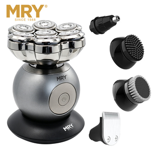 MRY <span class=keywords><strong>Rasoir</strong></span> Électrique Rotatif 9D 5-en-1 avec Tête à Grille, Kit de Rasage Multifonction pour Hommes Chauves - Product Image 2