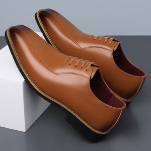 Chaussures en cuir pour hommes grandes tailles 2026, chaussures de mariage formelles et décontractées pour les mariés, personnalisation et vente en gros disponibles - Product Image 3