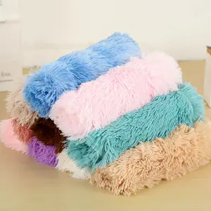 Оптовая продажа от производителя, мягкое роскошное плюшевое одеяло для собак, цвет розовый, серый, белый, одеяло для домашних животных, кровать для кошек и собак