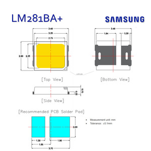 Samsung 2835 Led diyot lm282700 + 3500K SPMWH22286D5WAR0S3 SPMWH22286D5WAW0S3 SPMWH22286D5WAU0S3 SPMWH22286D5WAU0S3 - Product Image 4