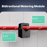 Medidor de Energía Inteligente Monofásico MOES Tuya Zigbee 100A, Módulo de Monitoreo por Aplicación, Bidireccional, con Sensor de Transformador de Corriente