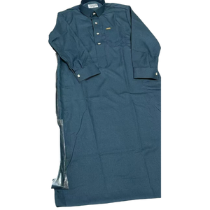 Moderno cuello redondo poliéster Thobe para hombres musulmanes túnica de oración, ropa islámica cómoda para Mezquita, boda y eventos religiosos - Product Image 4