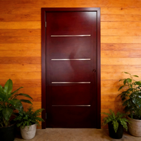Portes intérieures en bois massif modernes, imperméables, XIYATECH OEM ODM, pour hôtels de luxe, villas et maisons.