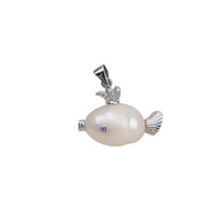 Pendentif Poisson en Argent S925 Électroplaqué, Accessoires DIY pour Perles Baroques, Pièces Mignonnes en Forme de Queue de Poisson, Fournitures pour la Fabrication de Bijoux