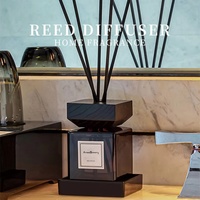 Diffuseur de parfum en verre carré artisanal exquis pour une vie confortable et douillette, idéal pour la table ou la vitrine de magasin