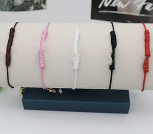 Pulsera de malla con cuentas de acero inoxidable para mujer, diseño de oso, joyería de moda, regalo, cuerda roja, pulsera para bebé, Touses - Product Image 1