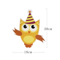 Coloré hibou anniversaire bannières drapeau hibou décorations de fête à thème pour bébé douche fête d'anniversaire fournitures