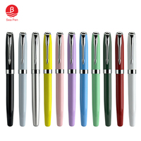 Stylos Gel de Luxe SEAPEN Bleus/Noirs 0,5 mm en Métal Gravé au Laser avec Logo – Cadeau Idéal pour le Bureau et l'École – Vente en Gros Usine