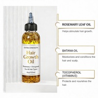Huile de romarin 100% naturelle à base de plantes, huile de croissance capillaire biologique, sérum de croissance capillaire naturel, huile de croissance capillaire pour hommes noirs, marque privée