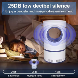 Đèn bắt muỗi năng lượng mặt trời LED UV, diệt muỗi màu xám - Product Image 3