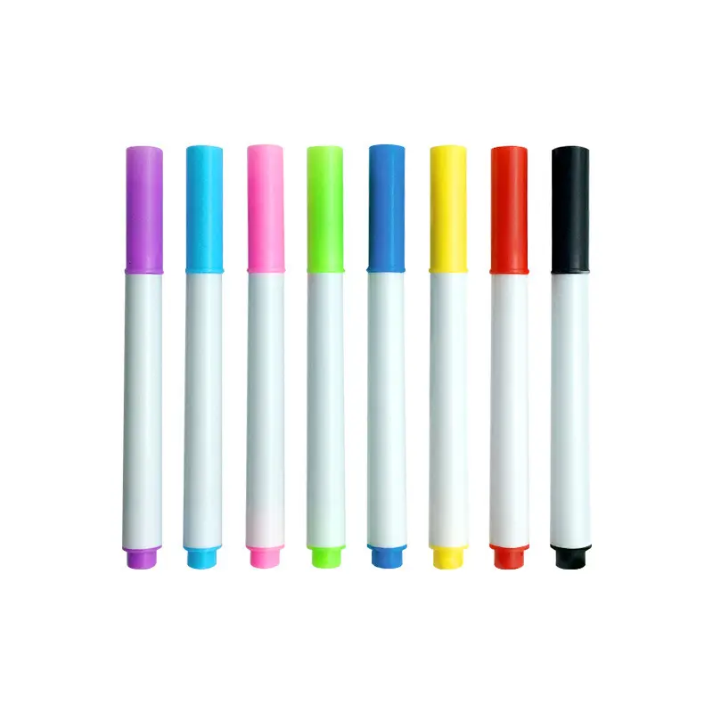 Multi Color Thin Head Marker Pen Erasable Students Conference Office Whiteboard Marker Pen For Window Plastic Chalkboard