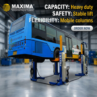 Maxima 4 - Pont élévateur pour camions et véhicules utilitaires certifié CE avec vérins hydrauliques, élévateur à colonne pour camions et bus FC75 7,5 tonnes/colonne