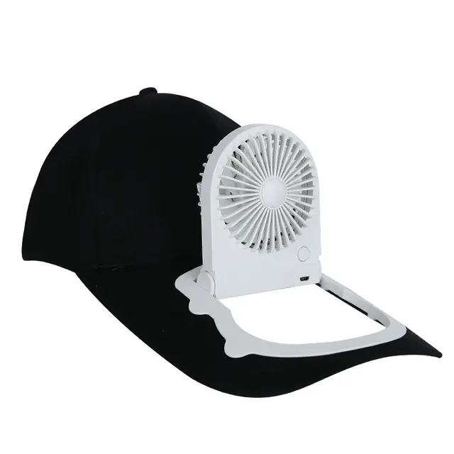 2022 Newest creative fashion portable folding usb rechargeable hat quiet comfortable sun hat fan for outdoor climbing