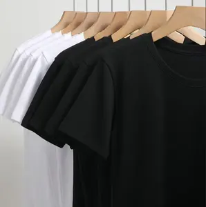 OEM al por mayor 60S camiseta personalizada camiseta de alta calidad Supima algodón camiseta en blanco camiseta para hombres
