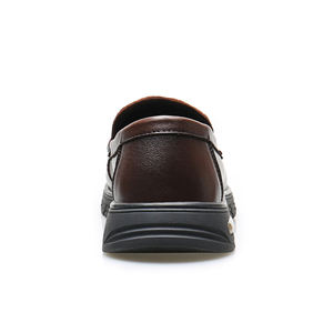 รองเท้าลำลองผู้ชาย หนังกลับแท้ คลาสสิค สไตล์เพนนีโลฟเฟอร์ สวมแบบสลิปออน รองเท้าทรงโมคาซิน รองเท้าเดรส - Product Image 4