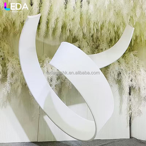 LEDA New Design curve <b>Backdrop</b> Polycarbonate sheet red curtain for wedding <b>Party</b> Decoration - Product Image 2