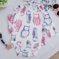 Vêtements pour enfants, Combinaisons pour bébés, Unisexe, Manches longues, Pur coton, Respirant, Fermeture à enfiler, Style Instagram, Animaux pour bébés