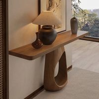 Table d'entrée multifonctionnelle en bois de pin massif style Wabi-sabi, console de hall d'entrée de style chinois, table d'appoint artistique pour villa et hôtel
