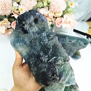 Wholesale Natural Crystals Reiki Gemstone Raw Fluorite Specimen Healing Stones For Home Decoration