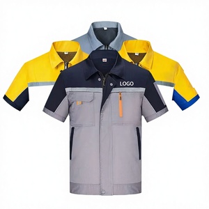 เสื้อยืดแขนสั้นโพลีเอสเตอร์แบบกำหนดเองสำหรับงานขายส่ง เสื้อผ้าทำงานแบบมองเห็นได้ชัดสำหรับป้องกันแรงงาน - Product Image 3