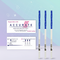 Bandelette de test de grossesse DEEPBLUE HCG certifiée CE, précision de 99,5 %, détection précoce, technologie à l'or colloïdal, lecture en 3-5 minutes