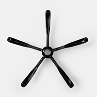 Prix direct d'usine Chine, chaise de bureau pivotante moderne en acier inoxydable cinq étoiles avec base à installation facile, cadre en métal