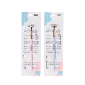 Lmltop - Brocha plana para labios con cerdas de nailon de 1 cm, portátil, para mezclar lápiz labial, paquete individual B0546 - Product Image 4