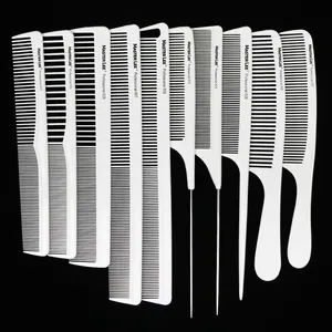 Best quality 10 sizes wholesale price hair cutting comb heat resistance steel tail parting comb