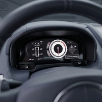 Yuefu 12.3" HD LCD Digital Dashboard Gauge Cluster dengan TPMS Hitam Garansi 1 Tahun untuk Toyota Land Cruiser LC100 2003-2009