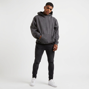 Sudadera con capucha de lujo para hombre, corte regular, de algodón 100% French Terry, de secado rápido y transpirable, con cremallera, venta al por mayor - Product Image 1