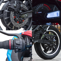 Motos électriques de course Cruiser 72V 3000W avec batterie au lithium, homologuées EEC COC, design élégant, en stock, vente chaude directe usine Chine