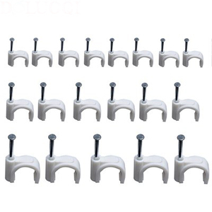Nouvelle décoration de maison cercle clous pinces de câble pinces de <span class=keywords><strong>fixation</strong></span> de câble auto-adhésives - Product Image 1