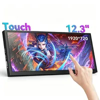 Moniteur portable 12,3 pouces, écran tactile IPS long, type-C pour Full HD, haut-parleur intégré pour ordinateurs portables, PC, PS5, Switch, multimédia