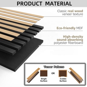 Akupanel PET Light Oak <span class=keywords><strong>Listones</strong></span> <span class=keywords><strong>de</strong></span> <span class=keywords><strong>madera</strong></span> Panel acústico <span class=keywords><strong>Madera</strong></span> Paneles acústicos absorbentes <span class=keywords><strong>de</strong></span> sonido para paredes y techos - Product Image 2