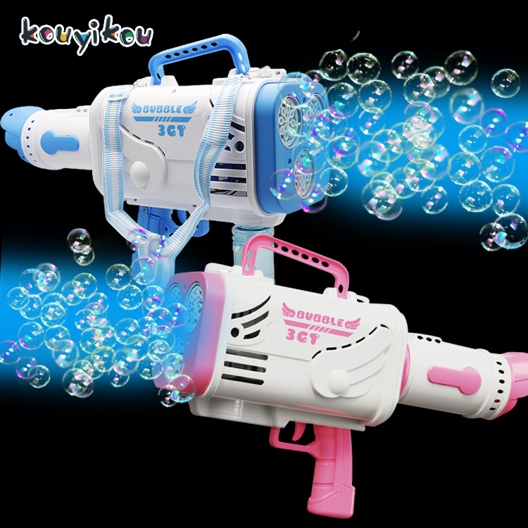 Kouyikou, летние игрушки, электрическая пузырьковая машина, три цилиндра, 24 Отверстия, автоматический пузырьковый пистолет