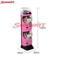 Distributeur automatique de capsules à œufs à double torsion SUNWAYT SW-SH3, en métal, avec écran d'affichage, fonctionnant à pièces, version anglaise, 110/220V, vente en gros