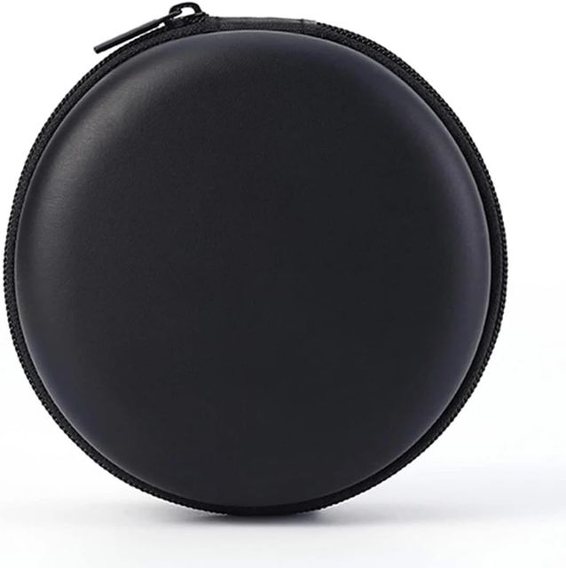 Black Mini Hard Shell Waterproof Earbuds Case Earphone Storage Bag EVA Case with Shockproof Dustproof Features