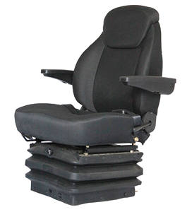 Asiento con Suspensión Ajustable de Cuero PVC KL Seating, Reposabrazos Negro, Nuevo, Piezas de Equipo de Manipulación - Product Image 3