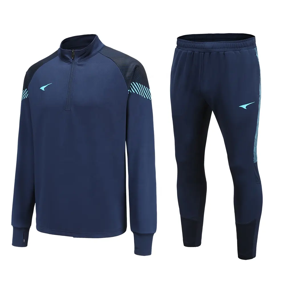 Pakaian latihan sepakbola kustom Musim 23 24 grosir jaket baju latihan sepakbola lengan panjang dan celana pakaian sepakbola