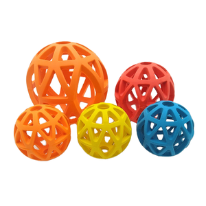 Juguete Masticable de Goma Natural con Orificios para Perros, Pelota para Limpiar los Dientes, Juguete Interactivo y Colorido para Entrenamiento - Product Image 4