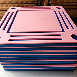 Table de Mahjong flottante en mousse EVA au design exclusif, avec tuiles de Mahjong intégrées, support de rangement et porte-gobelets, bleue, pour jeux de dominos - Product Image 6